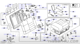 Hoekstuk rugleuning achterbank Nissan X-Trail T30 88648-8H800