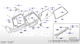 Kentekenverlichtinghouder rechts Nissan Sunny N13 90810-60M00