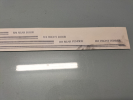 Stripingset Volvo 740 V 0740 011 New. Incomplete.