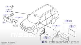 Buitenspiegelglas links Nissan X-Trail T30 96366-8H90A