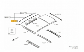 Afdekkap dakdrager rechts-voor Nissan Qashqai J11 738A8-HV00A Origineel.