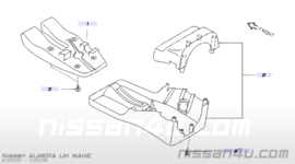 Beschermplaat stuurkolom Nissan Almera N16 48472-BN800