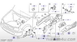 Bevestigingssteun brandstoffilter Nissan Micra K11  16421-52B10