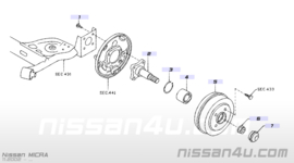 Wiellager achteras Nissan 43210-AZ300 E11/ K12 Origineel