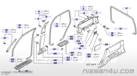 Hoedenplankklem rechtsachter Nissan Patrol Y61 79916-VB000