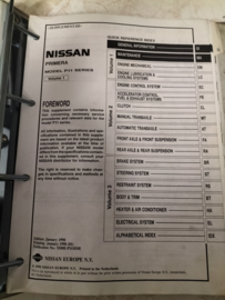 Service manual '' model P11 series '' Volume 1 + 2 + 3 SM8E-P11SE0E Nissan Primera Wagon WP11 pre-Facelift