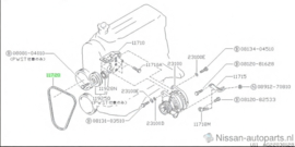 Belt fan & alternator Nissan Bluebird U11 11720-08E15 New.