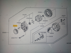 Poelie dynamo Nissan 23151-EB30A F24M/ D40/ R51/ Z50