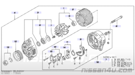 Dynamo 65a Nissan 23100-0E706 B13/ N14/ W10 Nieuw