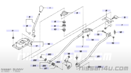 Schakelstang SR20DE Nissan 34103-53J00 B13/ N14/ N15/ P10