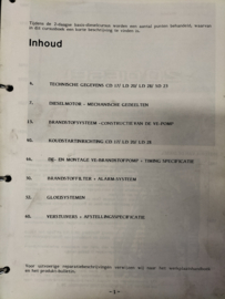 Technische training ''Dieselmotoren'' en ''Dieselmotoren (F-U) TD23/RD28'' Gebruikt.