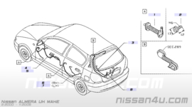 Kabelboom voorportier links Nissan Almera N16 24124-BN906