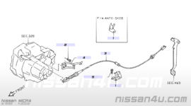 Clip cable clutch operating Nissan Micra K11 30777-5F200