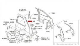 Aanslagrubber tankklepje Nissan 01658-00322 160/ B11/ C23M/ D21/ GC22/ K10/ N12/ T11/ WD21 Gebruikt.