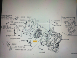 Poederkoppeling Nissan Micra K11 30050-41B04 Gebruikt.