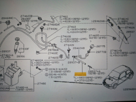 Ruitensproeierslang achterwisser Nissan Micra K11 28940-5F020 Gebruikt.