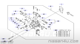 Gasklephuis GA16DE Nissan 16119-73C00 (incompleet)