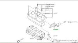 Bracket-ornament QR20DE Nissan Primera P12 14049-AU400 Used part.