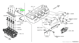 Afdichting verstuiver YD22DDT/ YD22DDTI/ YD22ETI/ YD25DDT/ YD25DDTI Nissan 16635-8H800 D22/ D40/ F24/ N16/ P12/ R51/ T30/ V10/ Z50 Origineel.