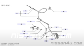 Cover accelerator stopper Nissan Terrano2 R20 18158-0F000