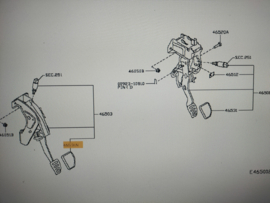Pad-pedal Nissan Qashqai J10/ JJ10 46531-JD000 Original.