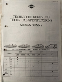Brochure Nissan Sunny N14 1994 20250319