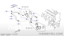 Koelwaterslang CD17 Nissan 21304-17A02 B12/ N12/ N13/ T11/ Y10