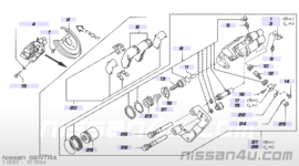 Remklauw rechtsachter Nissan 44001-58Y00 B13/ N14 Inclusief remzadel