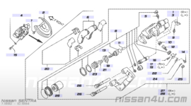 Caliper rear right-hand, without pads or shims Nissan 44001-58Y00 B13/ N14 With bracket.