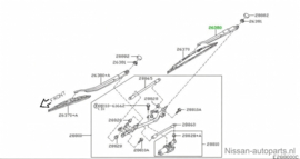 Ruitenwisserarm links Nissan Primera P12 28881-AU312 Gebruikt.