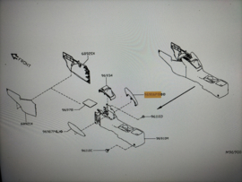 Sierstuk middenconsole rechts Nissan Micra K14 96906-5FA0A Gebruikt.