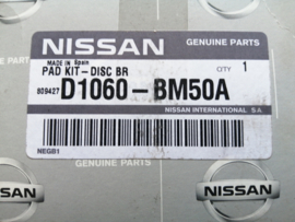 Brake pads front axle Nissan Almera N16 D1060-BM50A Original