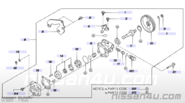 Bolt power steering pump GA14/GA16 Nissan 49149-77A00 B12/ B13/ C23/ N13/ N14/ N15/ P10/ P11/ W10/ WP11 Used part.