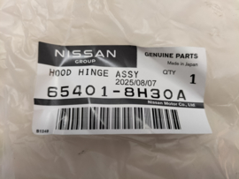 Motorkapscharnier links Nissan X-Trail T30 65401-8H30A Origineel.