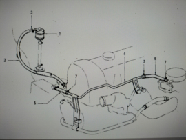 Assy-tube, fuel L16 Datsun Bluebird 710 17520-N0200 Used part.