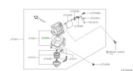 Inlaatplaat kachelmotor Nissan Micra K11 27238-5F205 Gebruikt.