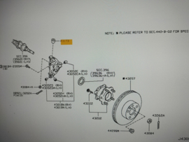Fuseekogelbus vooras Nissan 40173-33P00 R35/ Z32/ Z33/ Z34 Origineel.