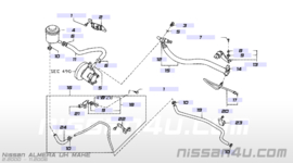 Lagedruk stuurolieslang Nissan Almera N16 49717-BM400