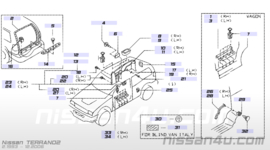 Afdekkap krik achterdeur Nissan Terrano2 R20 84929-7F002 (84929-0F000)