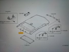 Hemeltje Nissan Primera P11 hatchback 73910-9F623 Gebruikt.