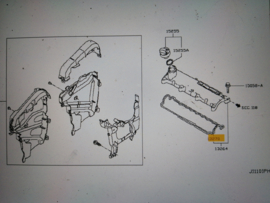 Kleppendekselpakking K9K (euro5) Nissan 13270-00Q0C Origineel C13/ E11/ E12/ F15/ J10/ J11/ K14/ M20M/ Z12