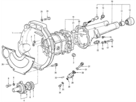 Cover-dust clutch housing Datsun Sunny B110 30422-H5010 Used part.