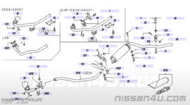 Tube exhaust, front Nissan Patrol 160 20020-C6601 New.