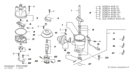 Cap distributor Nissan 22162-11E07 T72/ T12/ U11/ M11 Original.
