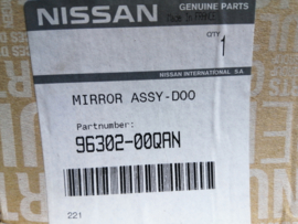 Door mirror assy-left-hand Nissan Primastar X83 96302-00QAN Original.