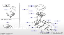 Cap-nut front chair Nissan 87507-2F000 N16/ P11/ P12/ WP12