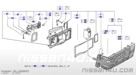 Achterlichtglas rechts Nissan Bluebird 910 26551-W2200 Origineel.