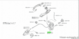 Lock & remote control front door, right-hand Nissan Micra K12 (3-doors) 80500-AX61A (80500-AX11A) Used part.