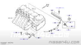 Brandstofgalerij Nissan Micra K12 17520-AX010 + 4x 16600-AX200