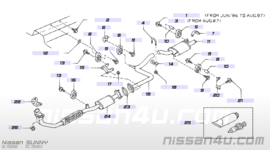 Tube exhaust, center CD17 Nissan Sunny B12/ N13 20030-54A00 Original